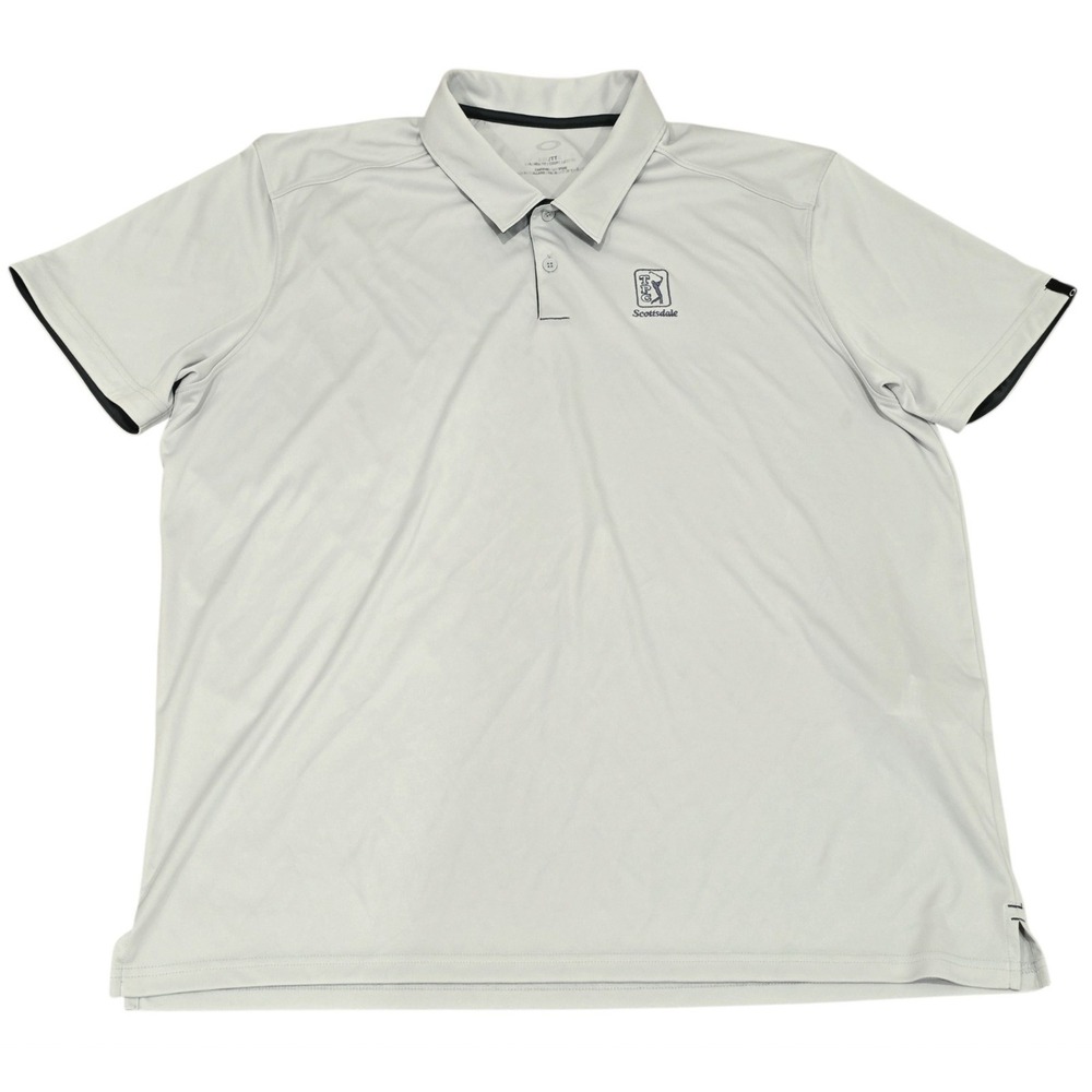 Oakley TPC Scottsdale Golf Polo Mens XXL Gray Performance PGA Shirt